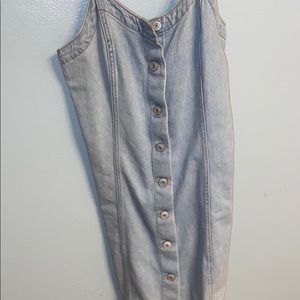 Button down jean dress